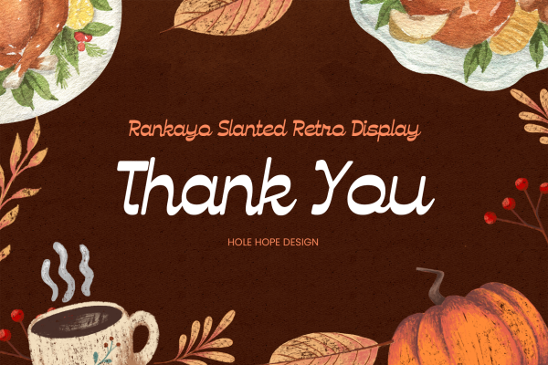 Rankayo | Slanted Retro Display Font