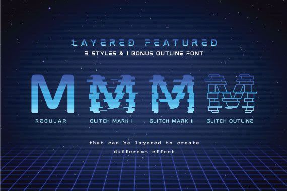 Mokoto – Glitch Typeface Font