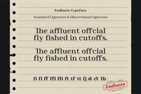 Endlants – Vintage Serif Font