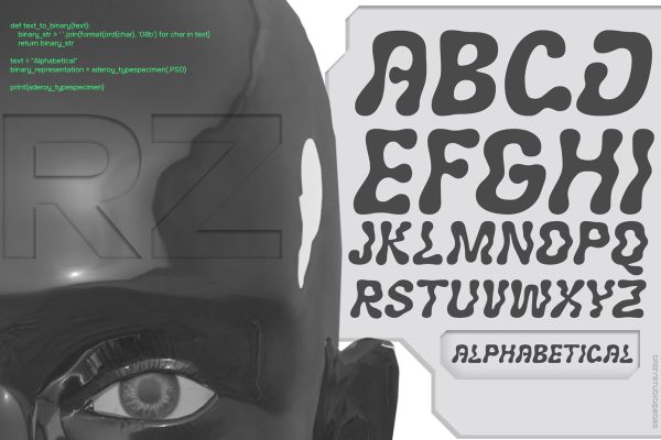 Aderoy – Experimental Bio Tech Font