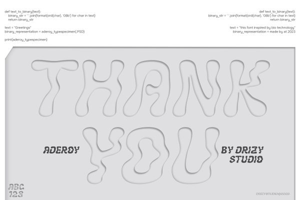 Aderoy – Experimental Bio Tech Font