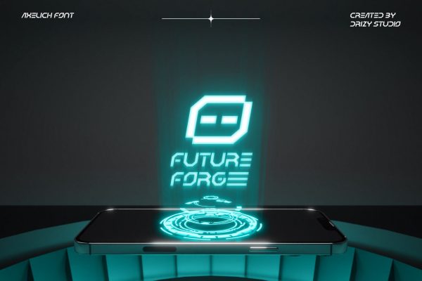 Axelich – Futuristic Display Machine Font