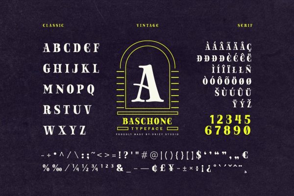 Baschone – Classic Vintage Font