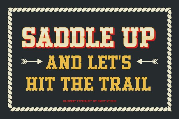 Backway – Extrude Western Slab Font