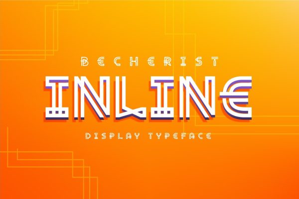 Becherist – Decorative Inline Font