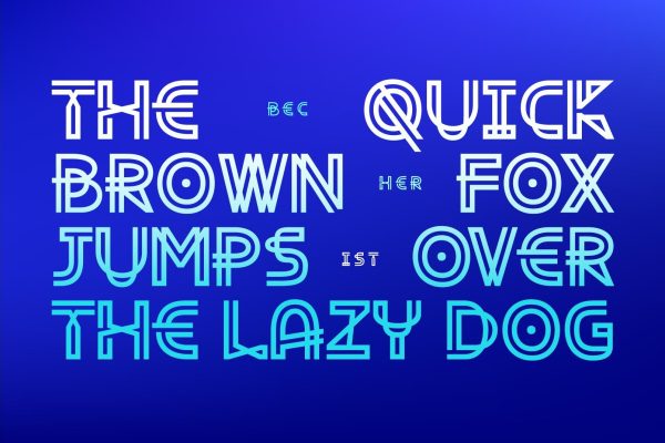 Becherist – Decorative Inline Font