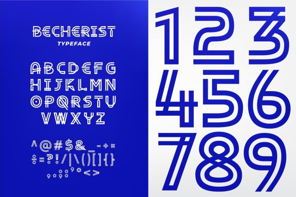 Becherist – Decorative Inline Font