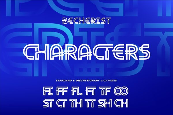 Becherist – Decorative Inline Font