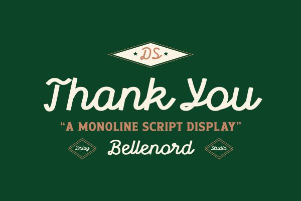 Bellenord – Monoline Script Display Font