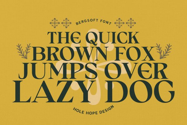 Bergsof | Elegant Classic Font