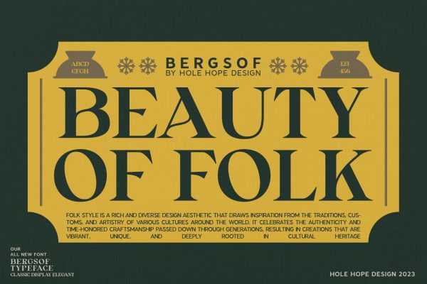 Bergsof | Elegant Classic Font