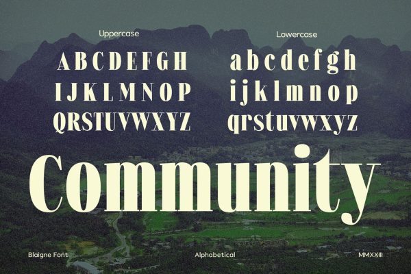 Blaigne – Serif Vintage Font