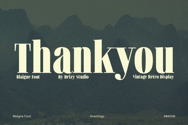 Blaigne – Serif Vintage Font