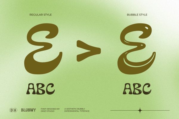 Blubwy – Aesthetic Bubbly Experimental Font