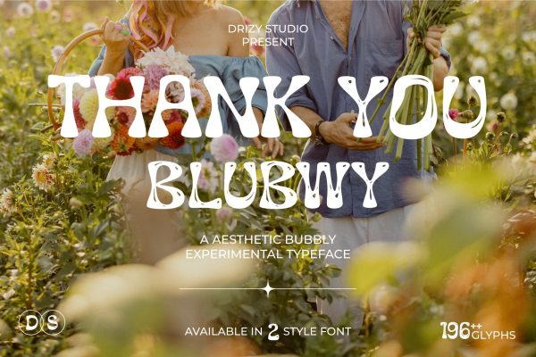 Blubwy – Aesthetic Bubbly Experimental Font