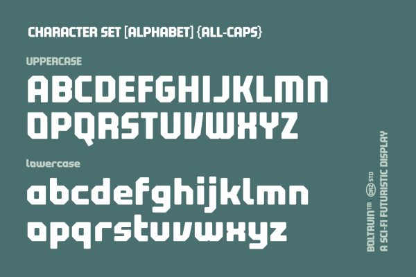 Boltruin – SciFi Futuristic Display Font