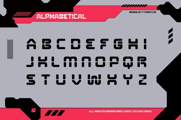 Bregas – Modern Stencil Font