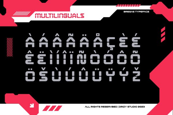 Bregas – Modern Stencil Font