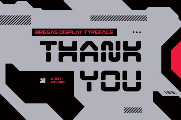 Bregas – Modern Stencil Font