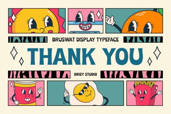 Bruswat – Retro Vintage Font