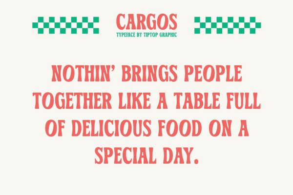 Cargos – Retro Flare Rounded Display Font