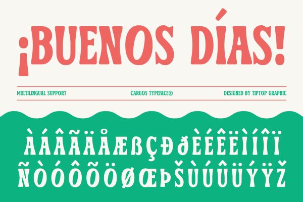 Cargos – Retro Flare Rounded Display Font