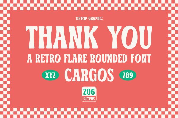 Cargos – Retro Flare Rounded Display Font