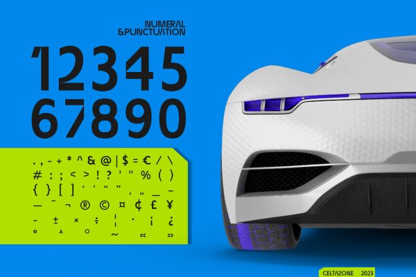 Celtazone – Futuristic Sci-Fi Sport Font