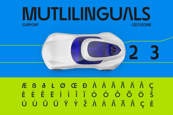 Celtazone – Futuristic Sci-Fi Sport Font