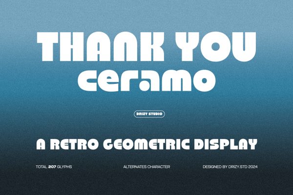 Ceramo – Retro Geometric Display Font