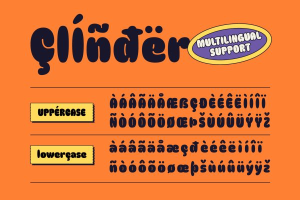 Clinder – Rounded Chunky Display Font