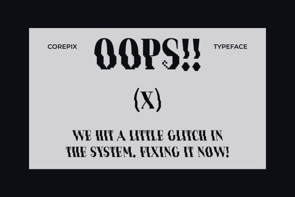 Corepix – Glitch Pixel Serif Font