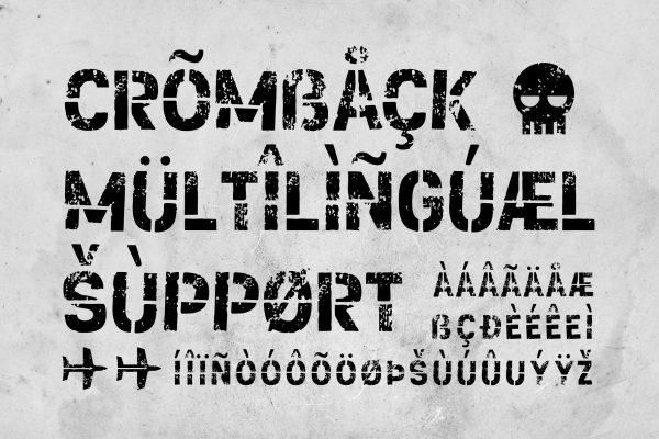 Cromback – Stencil Grunge Sans Font