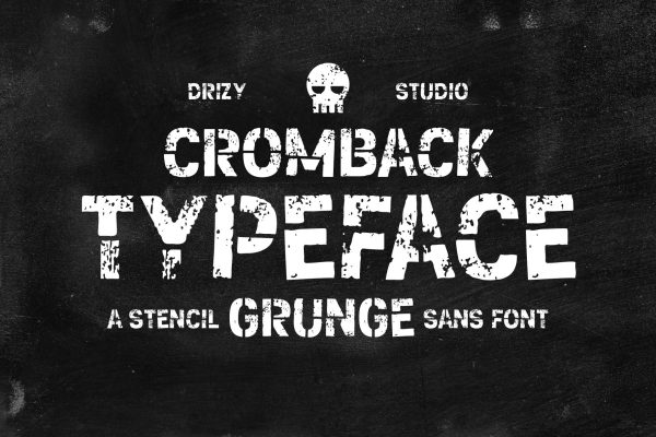 Cromback – Stencil Grunge Sans Font