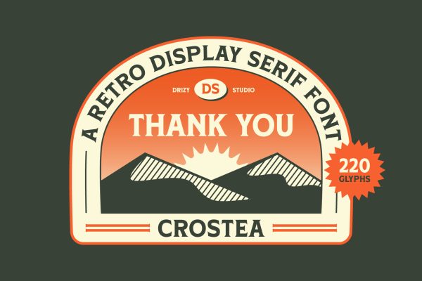 Crostea – Retro Display Serif Font