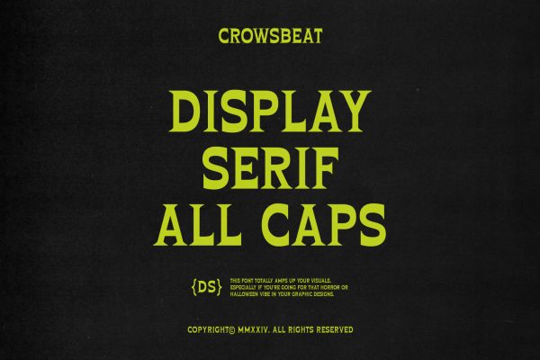 Crowsbeat – Reversed Contrast Horror Font