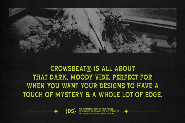 Crowsbeat – Reversed Contrast Horror Font