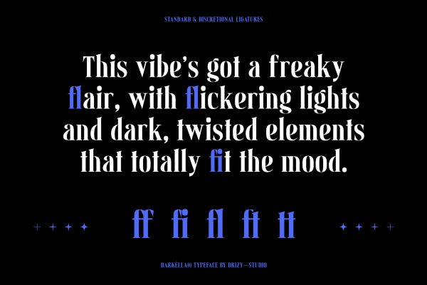 Darkella – Retro Gothic Display Serif Font