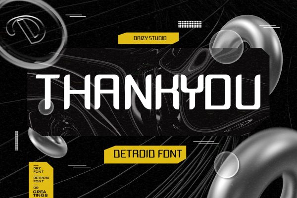 Detroid – Modern Futuristic Font