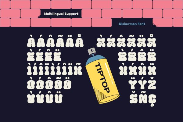 Diskorman – Bubbly Urban Graffiti Display Font