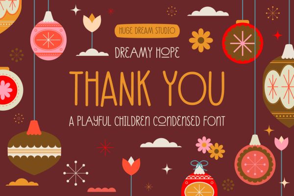 Dreamy Hope – Playful Children Condensed Font