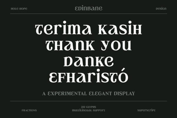 Edinbane | Experimental Elegant Display Font