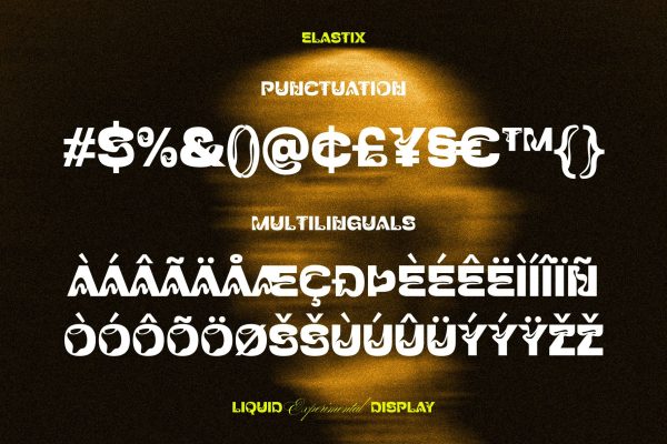 Elastix – Liquid Experimental Font