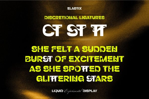 Elastix – Liquid Experimental Font