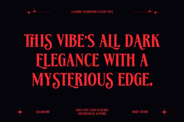 Escargoth – Gothic Condensed Classic Font