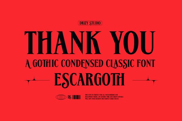 Escargoth – Gothic Condensed Classic Font