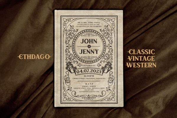 Ethdago – Vintage Classic Western Font