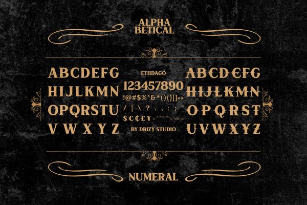 Ethdago – Vintage Classic Western Font