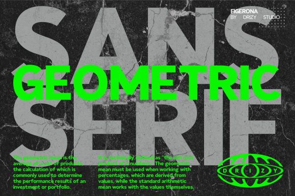 Figerona – Geometric Variable Typeface