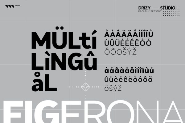 Figerona – Geometric Variable Typeface